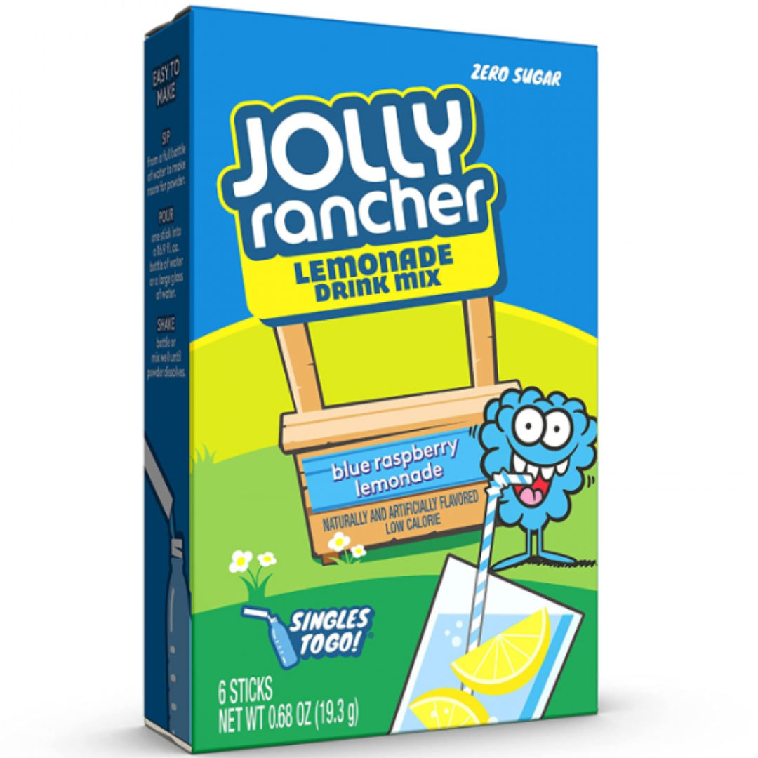 Jolly Rancher Blue Raspberry Lemonade Flavour Zero Sugar Sachets (6 Sticks) (12x19.3g)