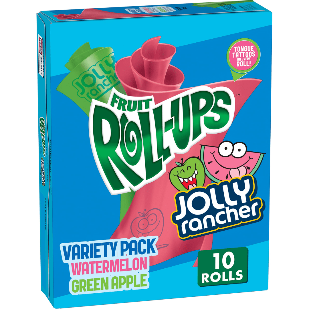 Fruit Roll ups Variety Pack (Jolly Rancher, Green Apple & Watermelon) 10x141g