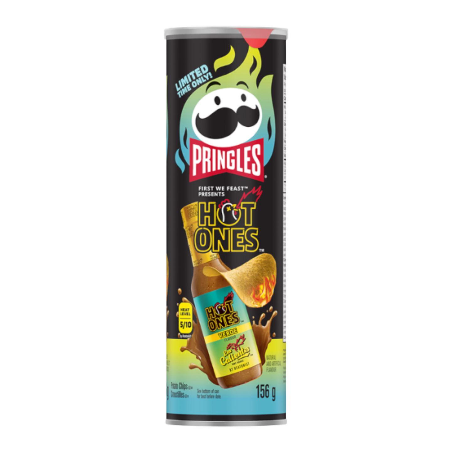 Pringles Hot Ones Verdes Flavour Limited Edition Canadian (14 x 156g)