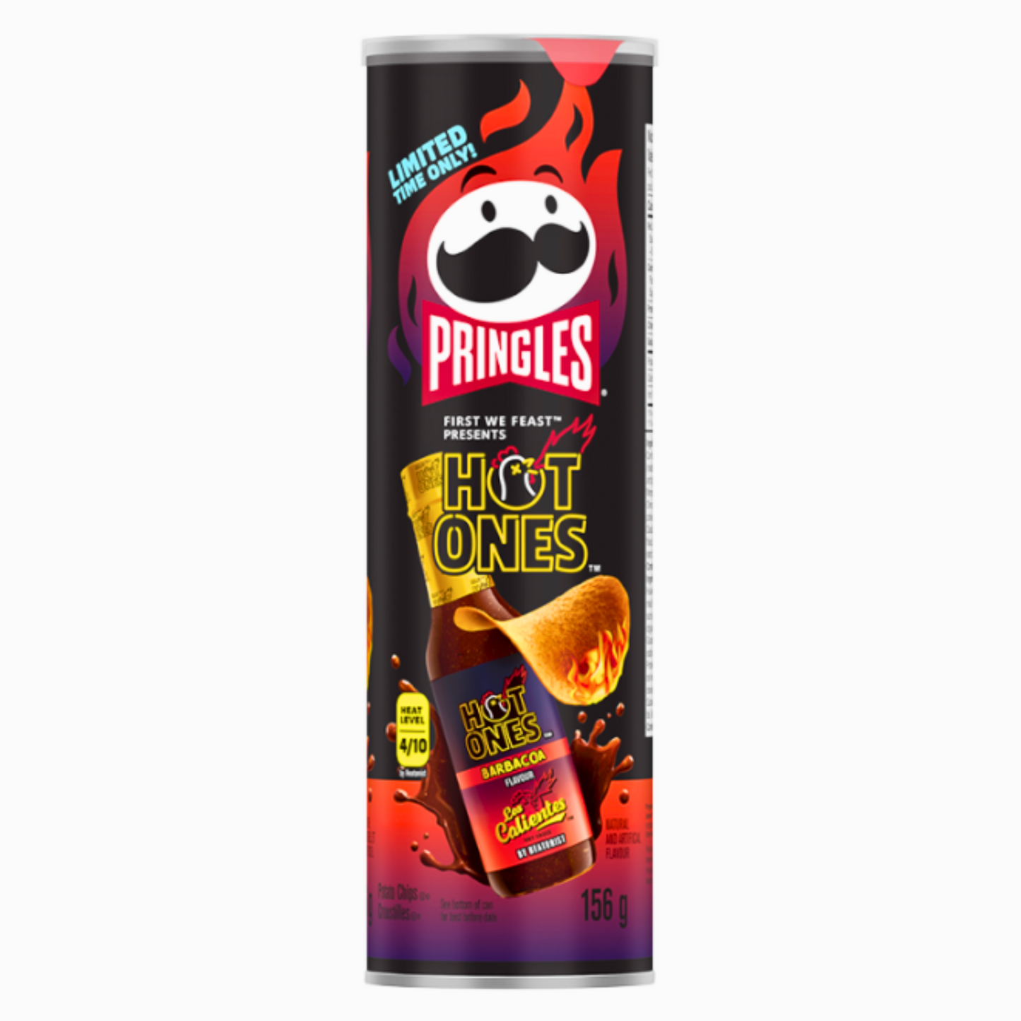 Pringles Hot Ones Barbacoa Flavour Limited Edition Canadian (14 x 156g)