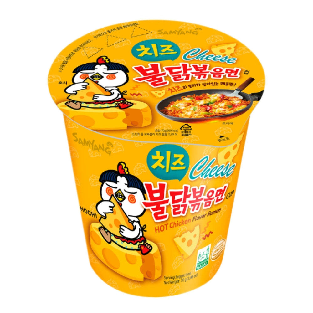 SAMYANG QUATTRO CHEESE HOT CHICKEN FLAVOR RAMEN ( CUP ) 30 x 80G