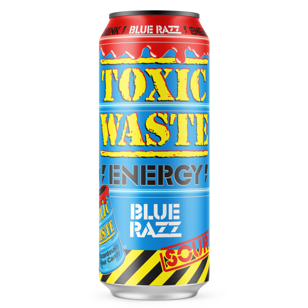 Toxic Waste Sour Blue Razzberry Energy Drink (12x500ml)