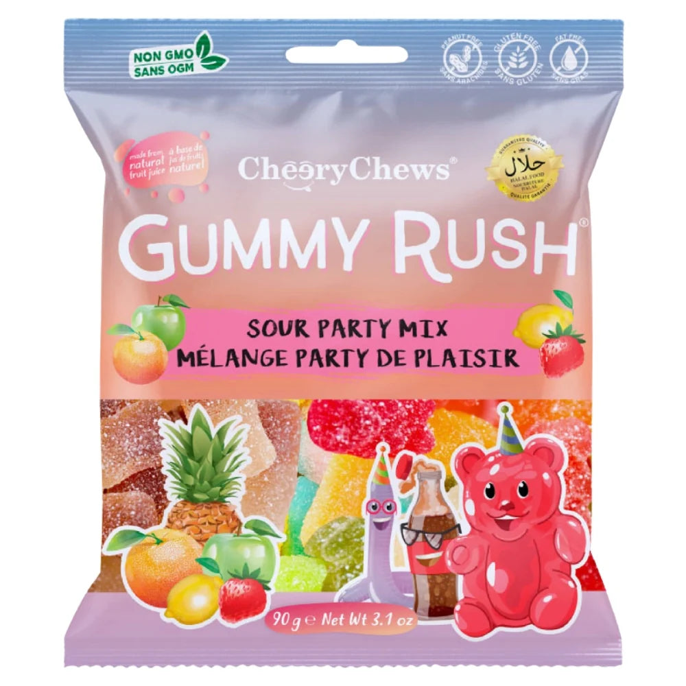Gummy Rush Sour Party Mix - 90g x 12 pc