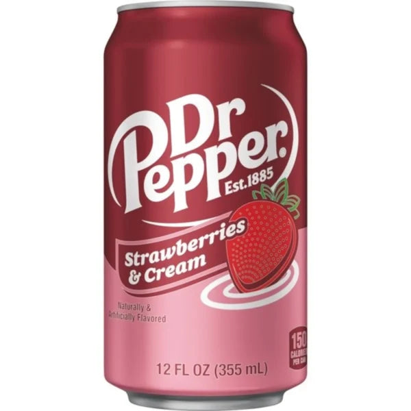 Dr. Pepper strawberry & cream 355ml x 24 pcs USA stock