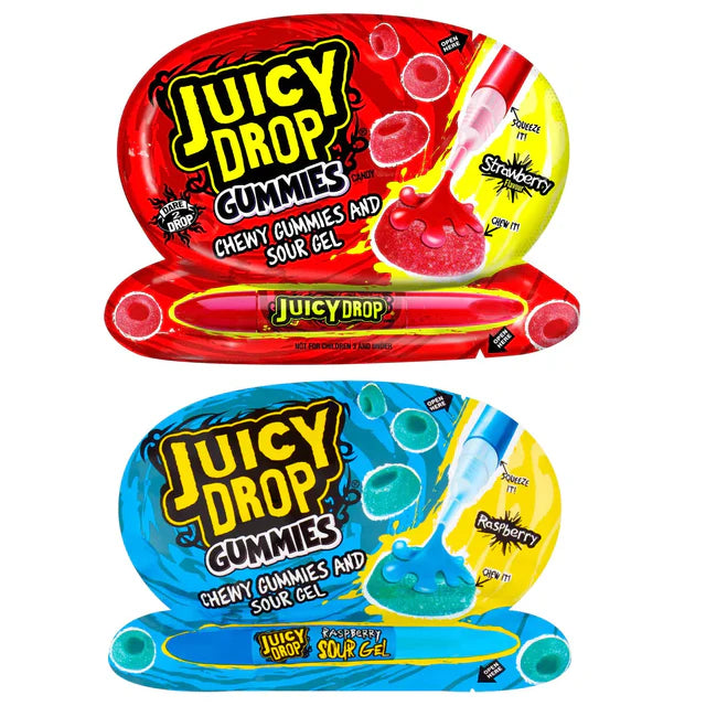 Juicy Drop Gummies Sour Gel 12pcs x 57g. Expired