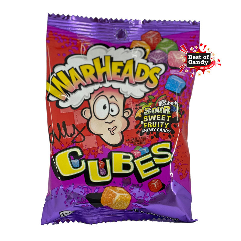 Warheads chewy Cubes Peg Pack 3.5oz x 12 pcs