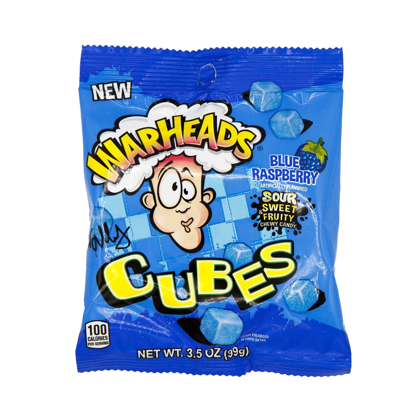 Warheads Blue Raspberry Cubes 12 x 99g