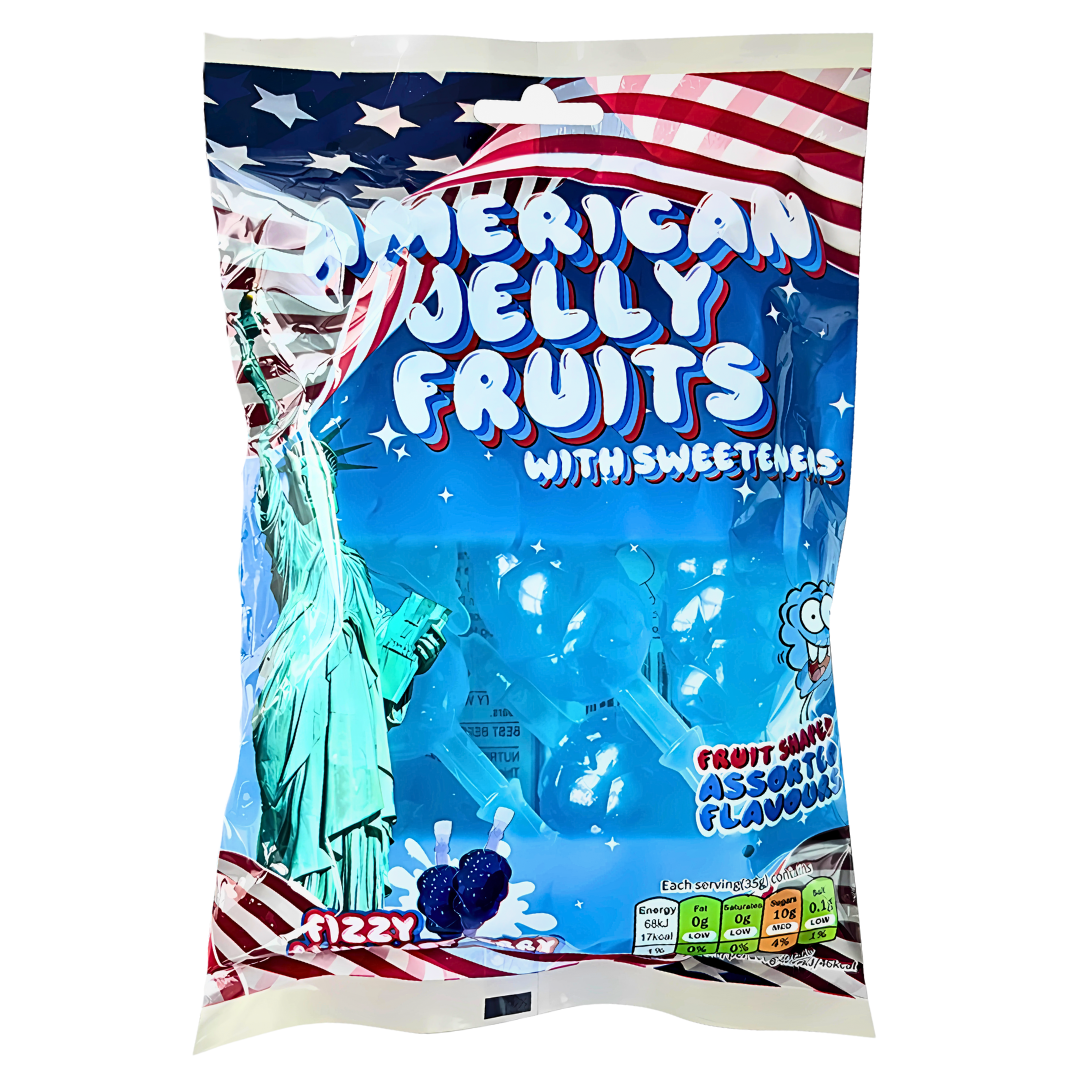 American Jelly Fruits Fizzy Blue  Raspberry Flavours (24x280g)