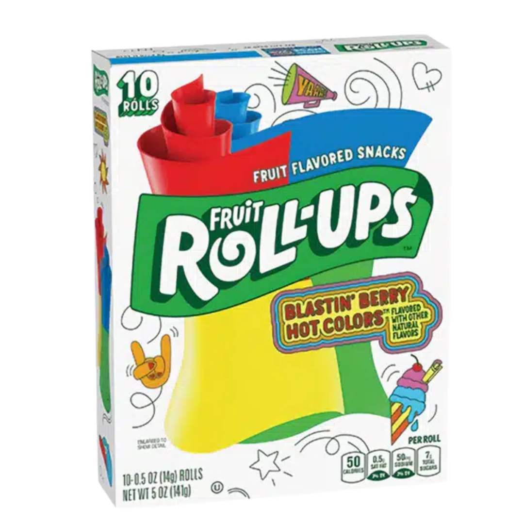 Fruit Roll ups Blastin' Berry  Hot Colors USA (10x141g)