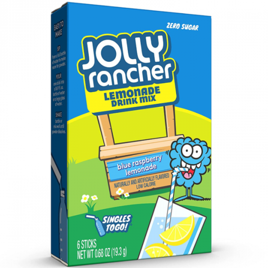 Jolly Rancher Blue Raspberry Lemonade Flavour Zero Sugar Sachets (6 Sticks)  (12x19.3g)