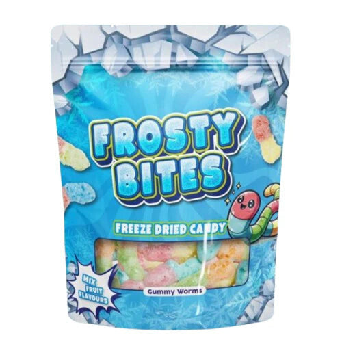Frosty Bites Sour Worms Freeze Dried Candy 24 x 120g