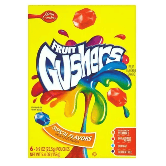 Gushers Tropical Flavour  USA (6 Pouches) (10x136g)