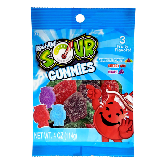 Kool-Aid Sour Gummies Peg  Bags USA (12x114g)