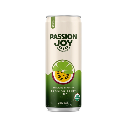 Passion Joy  Passion Fruit  Lime Sparkling  Water can 355ml  (x12) (USA)
