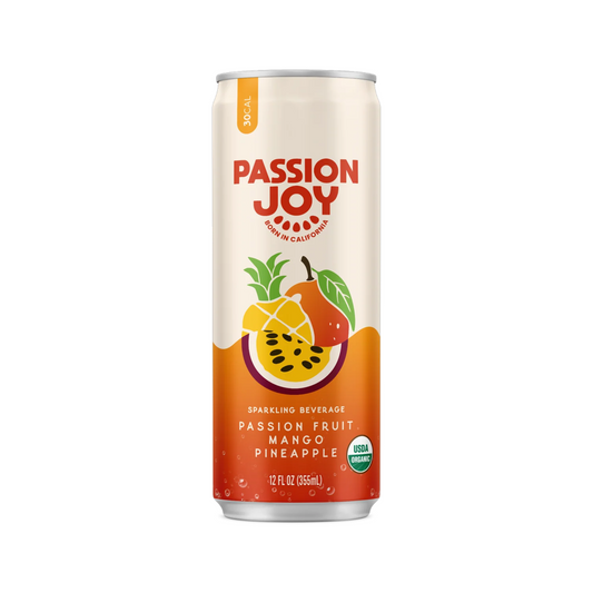 Passion Joy Passion Fruit Mango Pineapple Sparkling Water can 355ml (x12)  (USA)