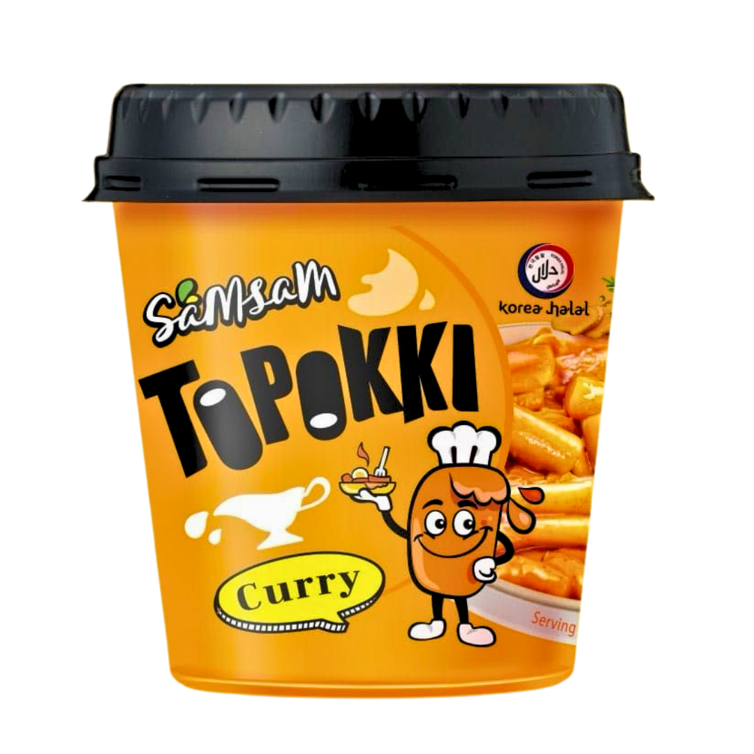 Samsam Topokki Cups Korea Curry Flavour (6 x  120g)
