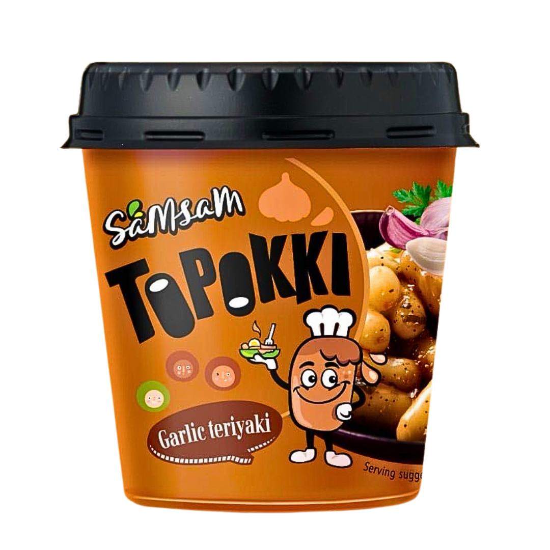 Samsam Topokki Cups  Korea Garlic Teriyaki  Flavour (6 x 120g)