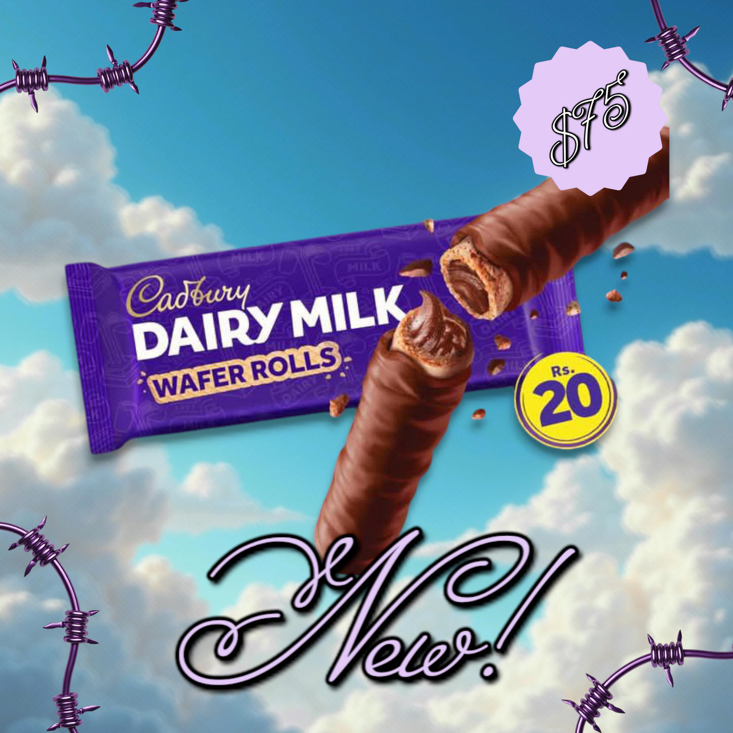 DAIRY MILK WAFER ROLL 24 PCS