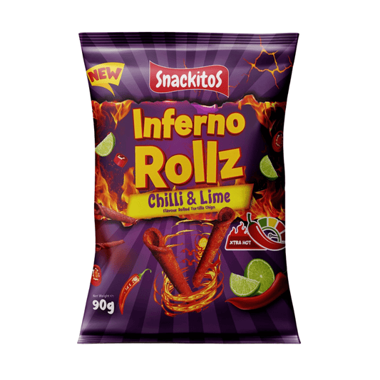 Snackitos Inferno Rolls Chilli  & Lime (16x90g)