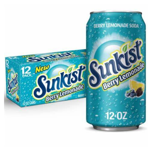 Sunkist USA Berry  Lemonade Cans  (24x355ml)