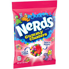 Nerds Gummy Clusters Medium Peg Bag pack USA (12x141g)