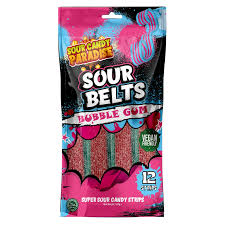 Sour Candy Paradise Sour Belts Bubblegum ( 12pc x100g )