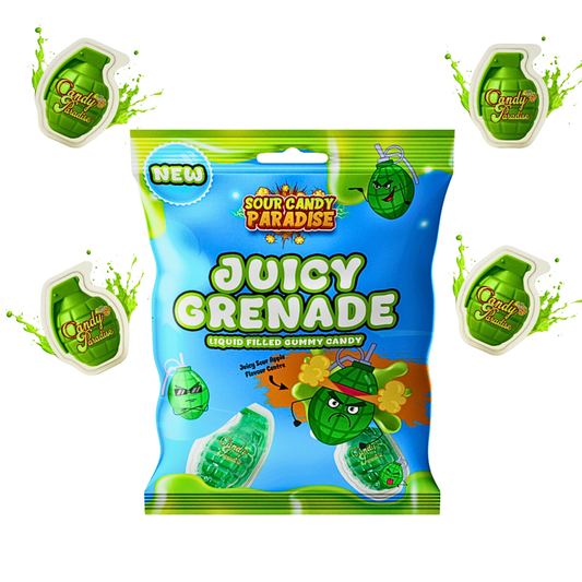 Sour Candy Paradise Juicy Grenade Gummy (12x72g)