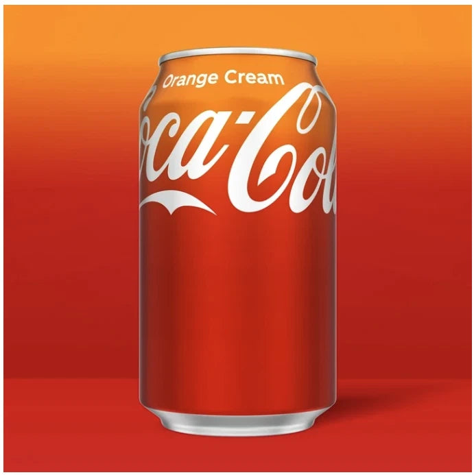 Coca Cola Orange Cream Soft Drinks Soda, 24 Pack 12 oz Cans Soda